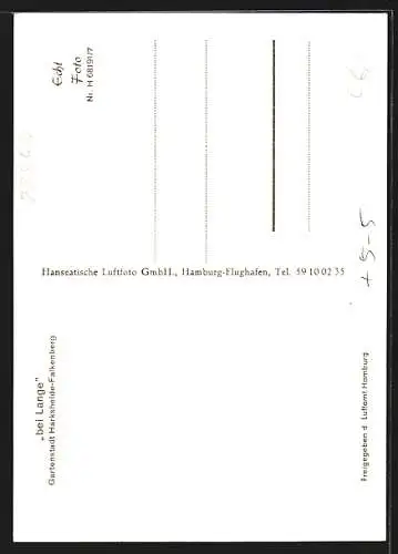 AK Harksheide-Falkenberg, Gartenstadt, bei Lange vom Flugzeug aus