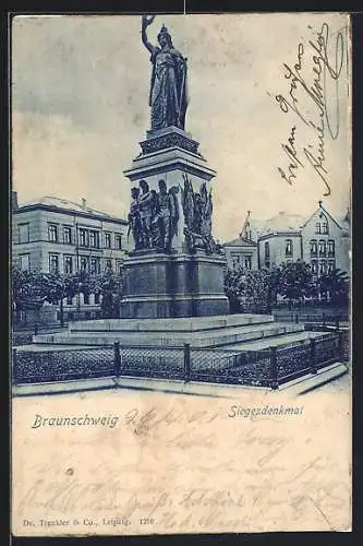 AK Braunschweig, Partie am Siegesdenkmal