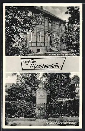 AK Mechtshausen, Wilhelm Busch`s Sterbehaus, seine Ruhestätte