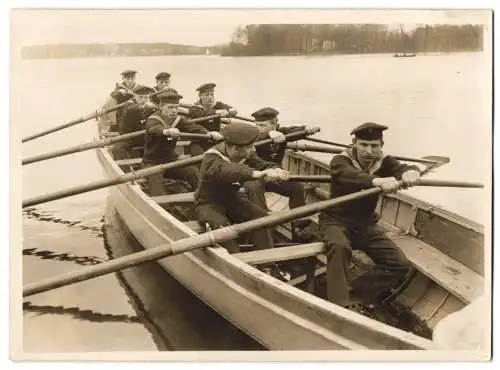 5 Fotografien 1.WK, Wolter, Berlin, Ansicht Berlin, Kadettenanstalt Lichterfelde, Ausbilder & Marine-Kadetten in Uniform