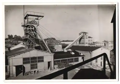 14 Fotografien Geza Straicher, Goslar, Ansicht Gross Döhren, Bergwerk Eisenerzgrube Fortuna, Förderanlagen, Grubenbahn