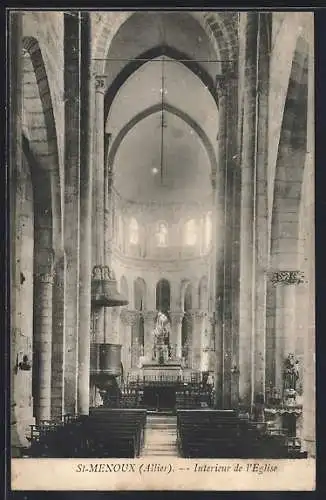 AK St-Menoux /Allier, Interieur de l`Eglise