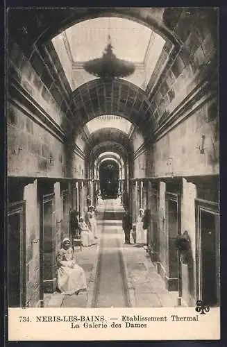 AK Neris-les-Bains, Etablissement Thermal, la Galerie des Dames