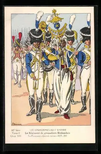 AK Les Uniformes du Ier Empire, Le Regiment de Grenadiers Hollandais, Musiciens