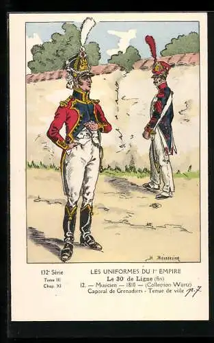 AK Les Uniformes du Ier Empire, Le 30e de Ligne, Musicien