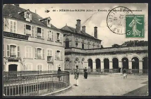 AK Néris-les-Bains, Entrée du Grand Etablissement