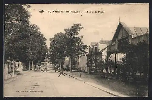 AK Néris-les-Bains, Route de Paris