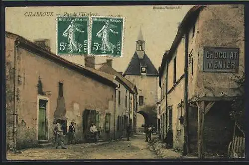 AK Charroux /Allier, Route de l`Horloge