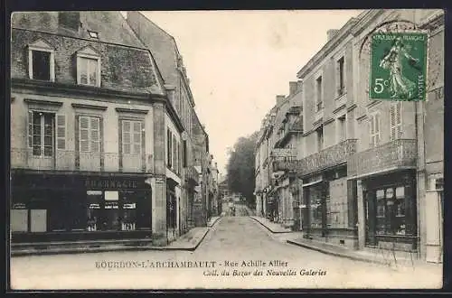 AK Bourbon-l`Archambault, Rue Achille Allier