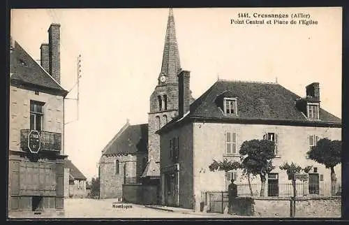 AK Cressanges /Allier, Point Central et Place de l`Eglise