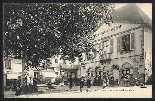 AK Bourbon-l`Archambault, La Place de l`Hotel-de-Ville