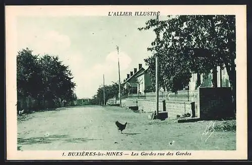 AK Buxiéres-les-Mines, les gardes rue des gardes