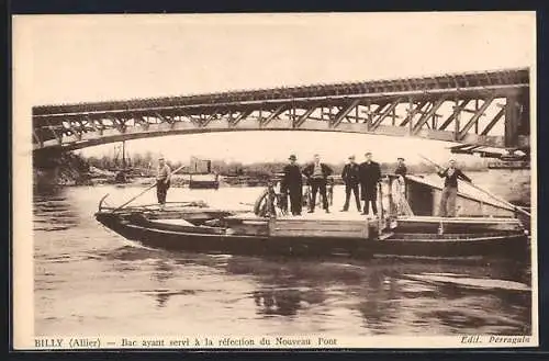 AK Billy /Allier, Bac ayant servi à la réfection du Nouveau Pont