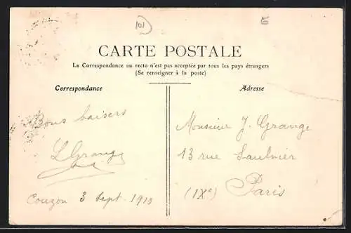 AK Couzon /Allier, Entrée du Village