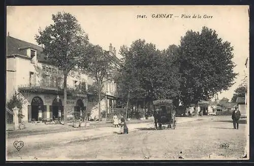 AK Gannat, Place de la Gare