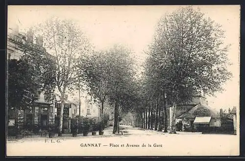 AK Gannat, Place et Avenue de la Gare