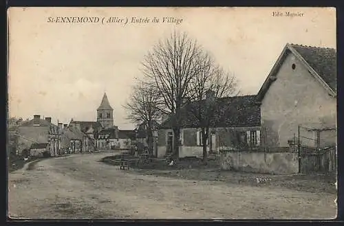 AK St-Ennemond /Allier, Entrée du Village