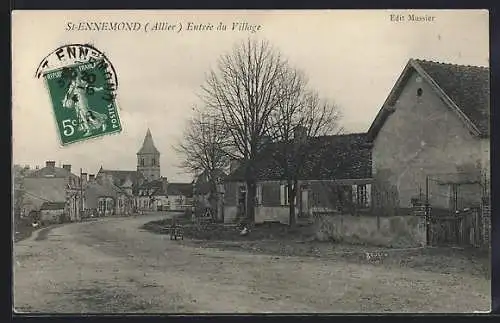 AK St-Ennemond /Allier, Entrée du Village