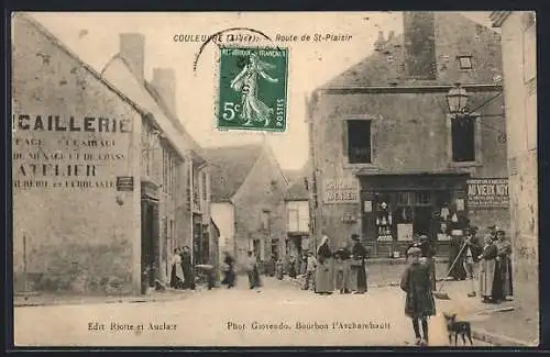 AK Couleuvre /Allier, Route de St-Plaisir