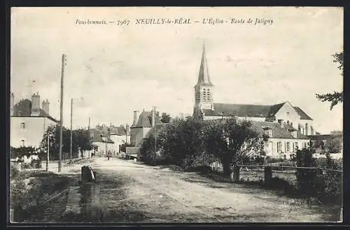 AK Neuilly-le-Réal, L`Eglise, Route de Jaligny