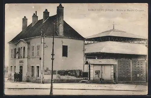 AK Lurcy-Lévy /Allier, Mairie et Marché Couvert