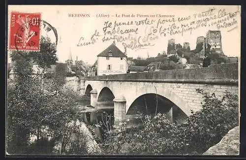 AK Herisson /Allier, Le Pont de Pierres sur l`Aumance