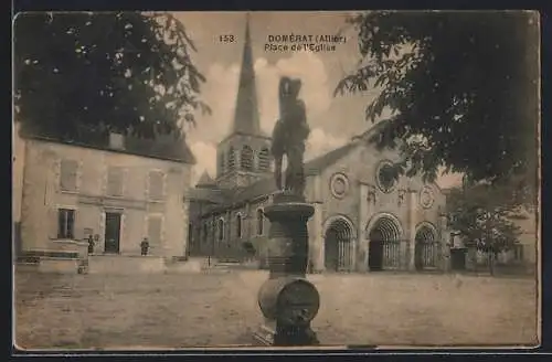 AK Domérat /Allier, Place de l`Eglise