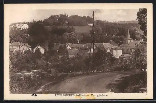 AK Echassières /Allier, Vue générale