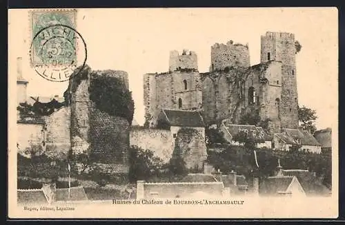 AK Bourbon-l`Archambault, Ruines du Château