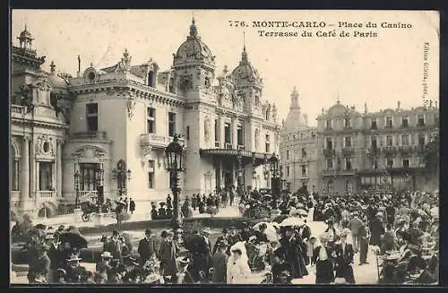 AK Monte-Carlo, Place du Casino, Terrasse du Café de Paris