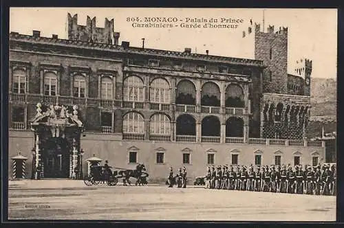 AK Monaco, Palais du Prince Carabiniers, Garde d`honneur