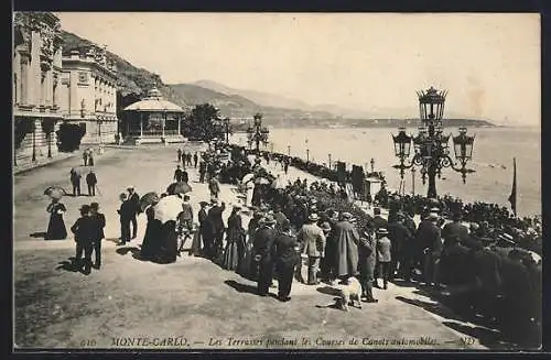 AK Monte-Carlo, Les Terrasses pendant les Courses de Canots automobiles