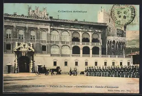 AK Monaco, Palais du Prince, Carabiniers, Garde d`honneur