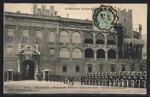 AK Monaco, Palais du Prince, Carabiniers, Garde d'Honneur