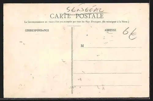 AK Dakar, Embarquement du 4e Sénégalais pour le Maroc 1908