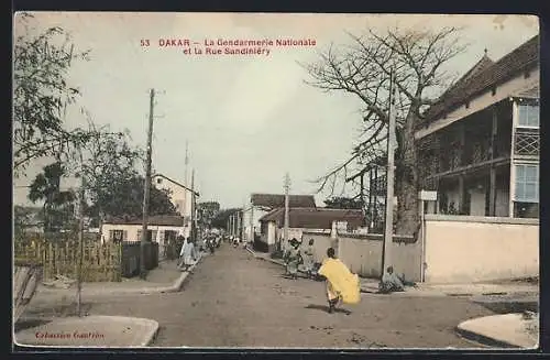 AK Dakar, La Gendarmerie Nationale et la Rue Sandiniéry