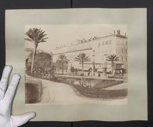 Fotografie Jean-Baptiste Giletta, Ansicht Nice, Hotel de la Grande Bretagne, Palais Julee Promenade