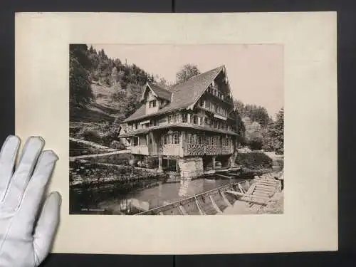 Fotografie Edit. Photoglob, Zürich, Ansicht Seelisberg, Partie am Gasthaus zur Treib