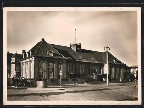 AK Flensburg, Blick auf den Hauptbahnhof