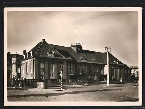 AK Flensburg, Blick auf den Hauptbahnhof