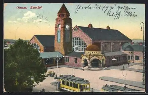 Künstler-AK Giessen, Bahnhof