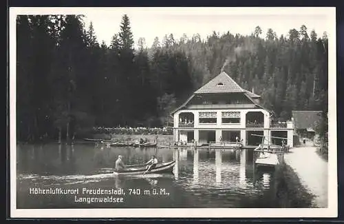 AK Freudenstadt, Ruderpartie auf dem Langenwaldsee