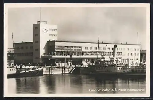 AK Friedrichshafen, Neuer Hafenbahnhof am Bodensee