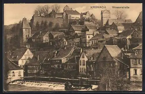 AK Kronach / Oberfranken, Wasserstrasse aus der Vogelschau