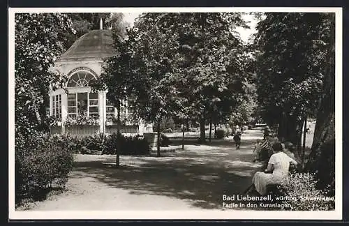 AK Bad Liebenzell /Württ., Kuranlagen mit Trink-Halle