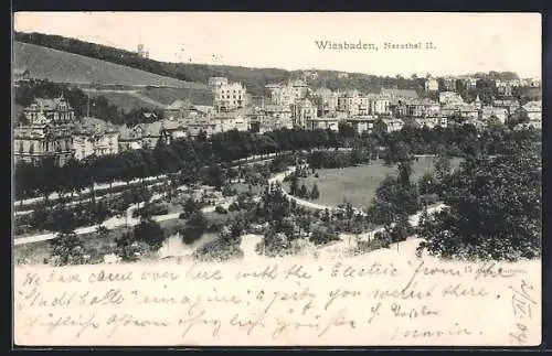 AK Wiesbaden, Blick ins Nerothal