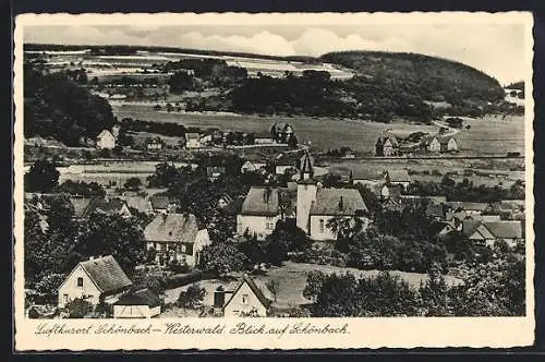 AK Schönbach /Westerwald, Blick auf den Ort