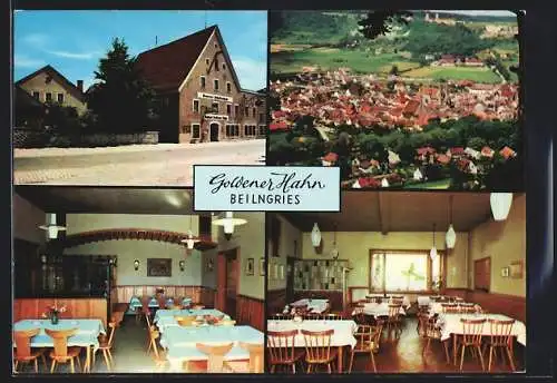 AK Beilngries im Altmühltal, Gasthaus Goldener Hahn, Ortsansicht