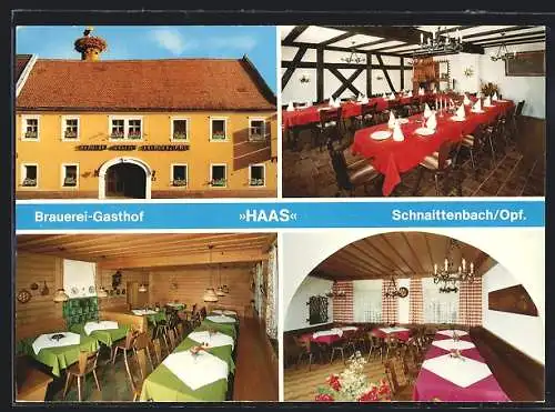 AK Schnaittenbach /Opf., Brauerei-Gasthof Haas, Hauptstrasse 20, Innenansichten