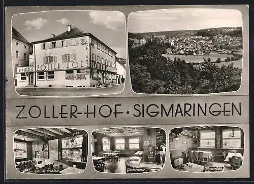 AK Sigmaringen, Brauereigaststätte Zoller-Hof, Ortsansicht